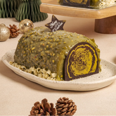 Pistachio Raspberry Log Cake - 500g