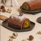 Peanut Butter Chocolate Made with KITKAT® Log Cake - 500g