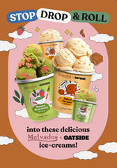 Melvados X OATSIDE Matcha Strawberry Ice Cream 470ml