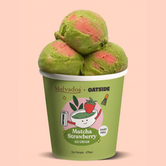 Melvados X OATSIDE Matcha Strawberry Ice Cream 470ml