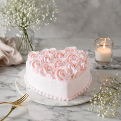 Yuzu Osmanthus Heart Cake
