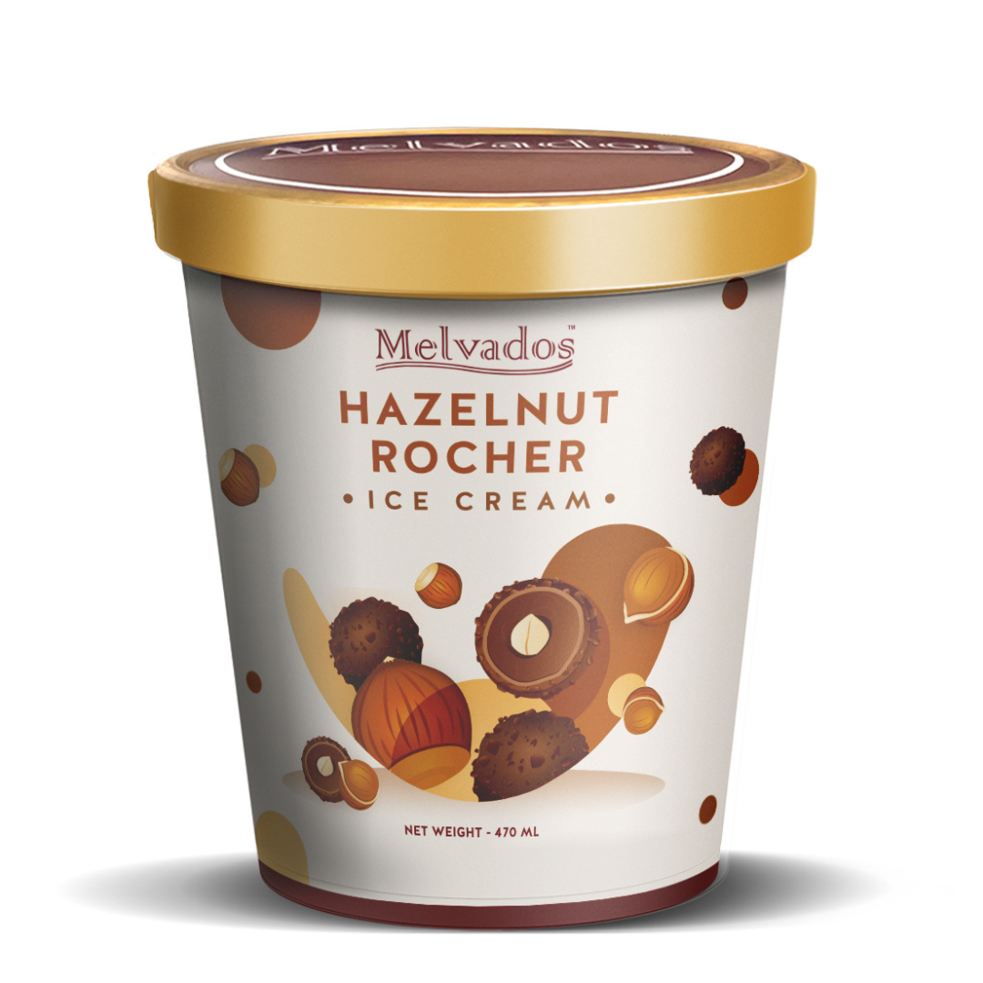 Hazelnut Roche Hazelnut Rocher Ice Cream - 470ml