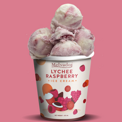 Lychee Raspberry Ice Cream - 470ml