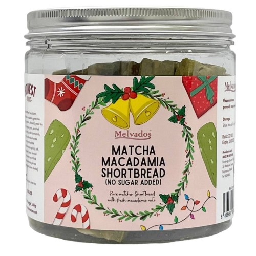 Matcha Macadamia Shortbread Jar (No Sugar Added)