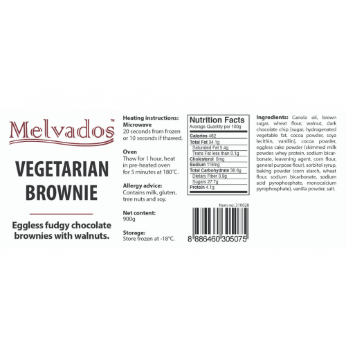 Vegetarian Brownie - 12pcs