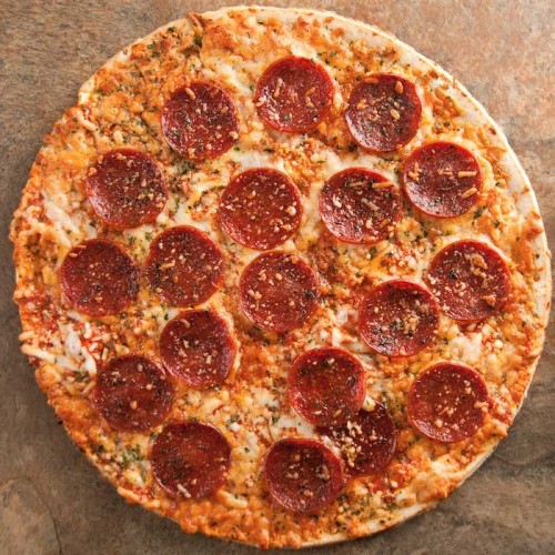 Beef pepperoni pizza